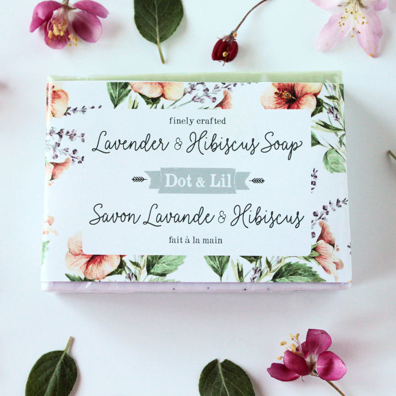 lavender & hibiscus soap
