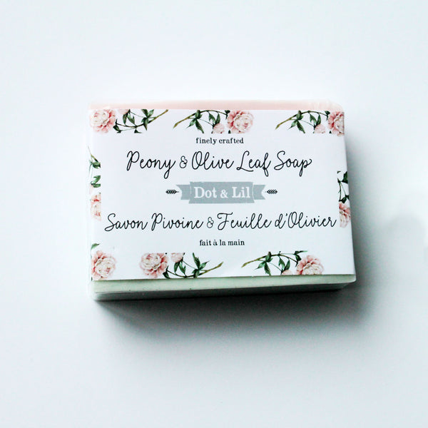 peony & olive leaf soap