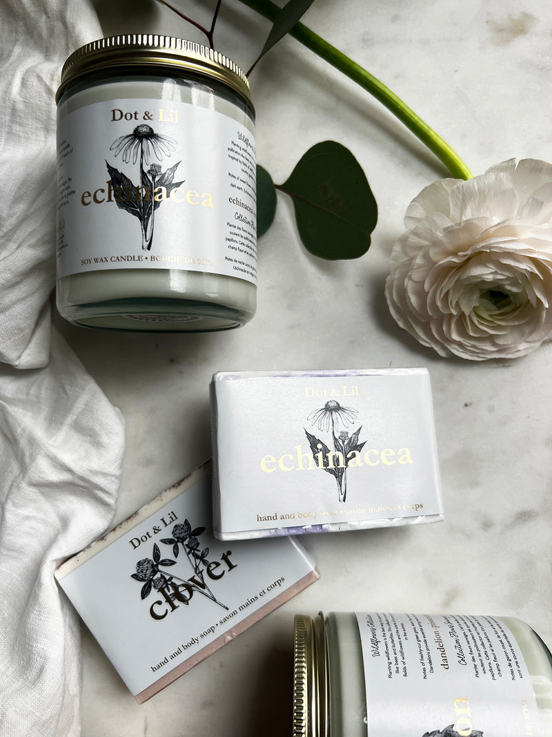 Echinacea soy candle - Wildflower collection